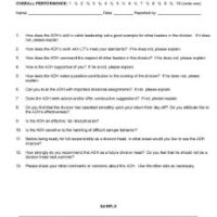 Assistant Division Head (ADH) Mid-Summer or End-of-Summer Evaluation